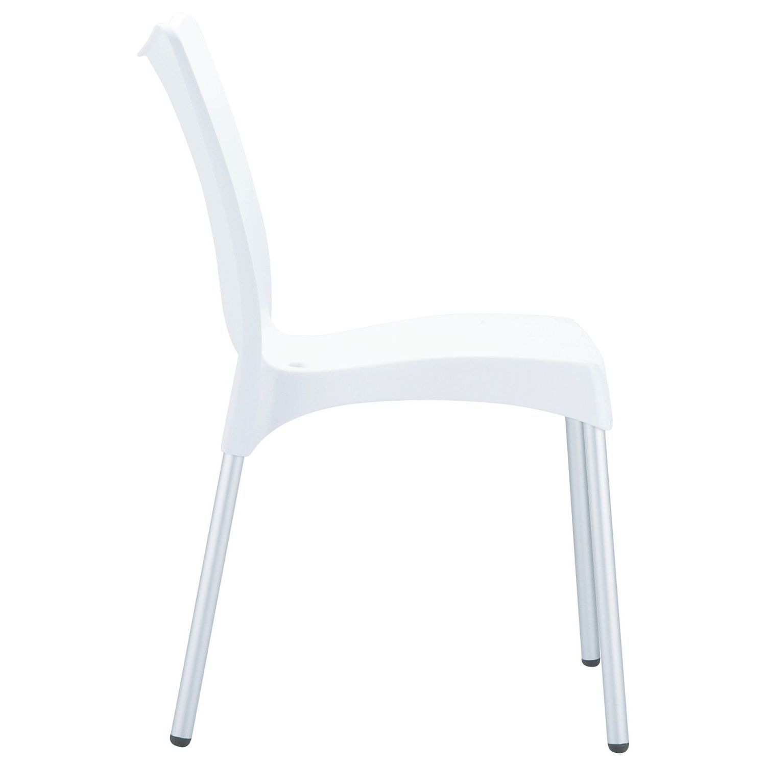 33.25 White Stackable Outdoor Patio Dining Chair