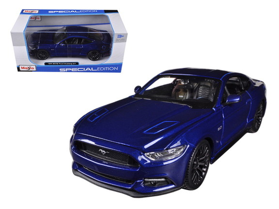 Maisto 2015 Ford Mustang GT 5.0 Blue Metallic 1/24...