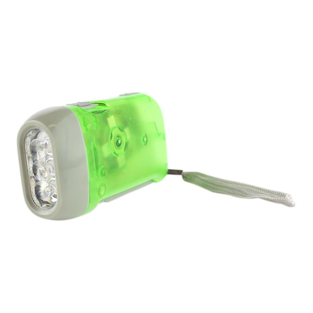 Hand-driven LED flashlight-Green