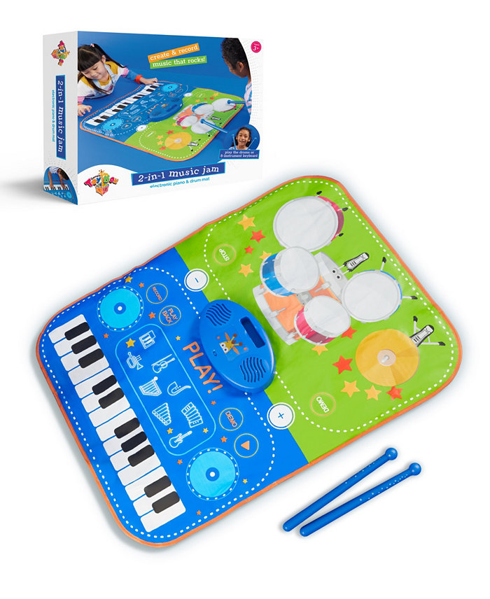 Geoffreys Toy Box 2-in-1 Music Jam 3 Pieces Electronic Piano and Drum Mat  Created for Macys