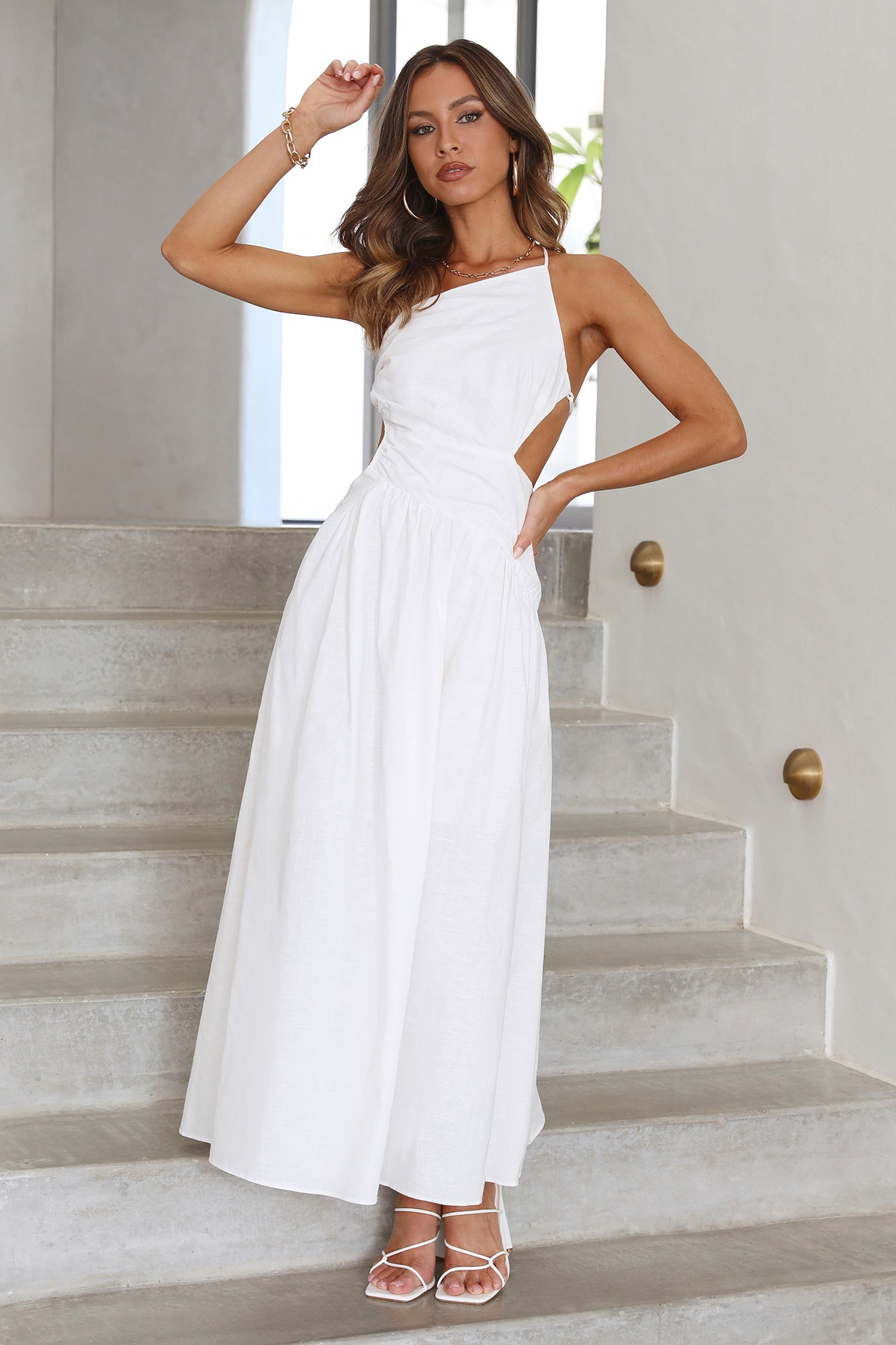 Eye On You Maxi Dress White