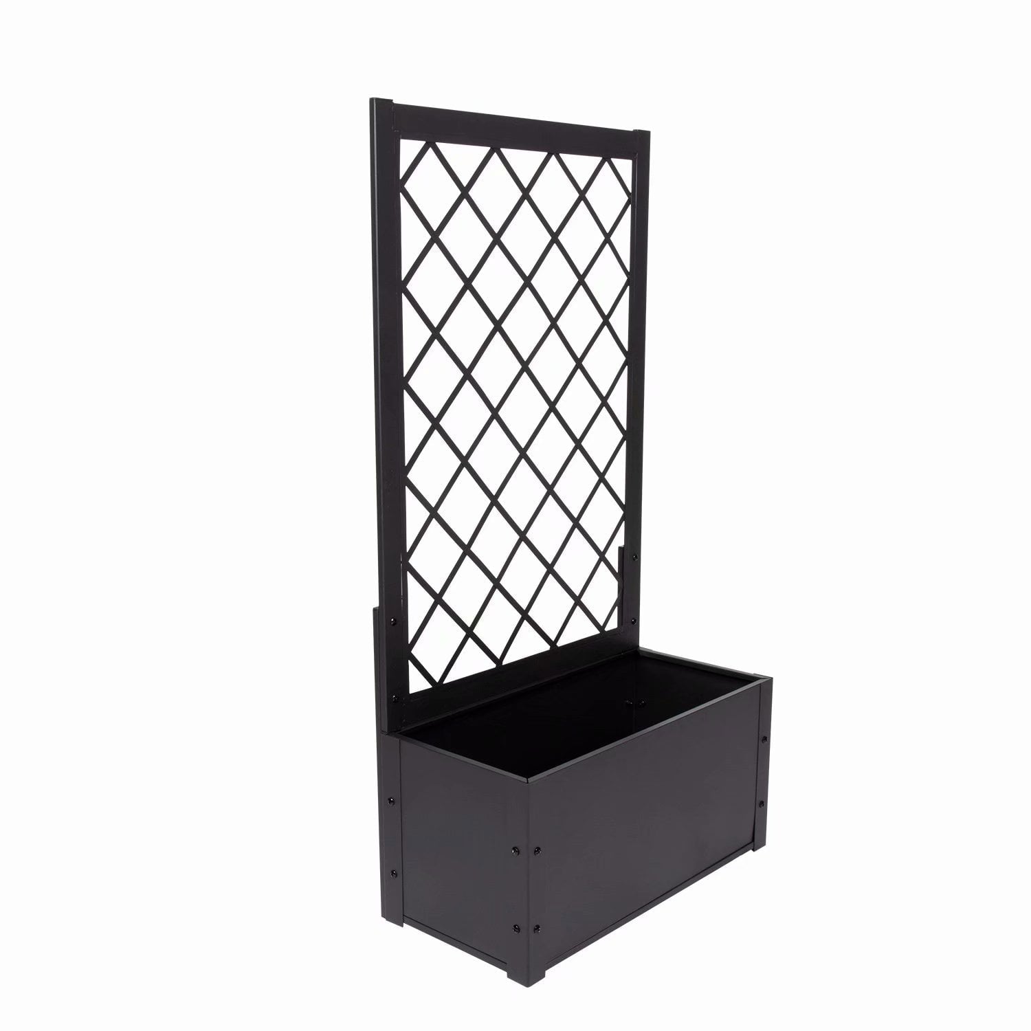 Kinbor Garden Iron Planter Free Standing Plant Raised Bed with Trellis