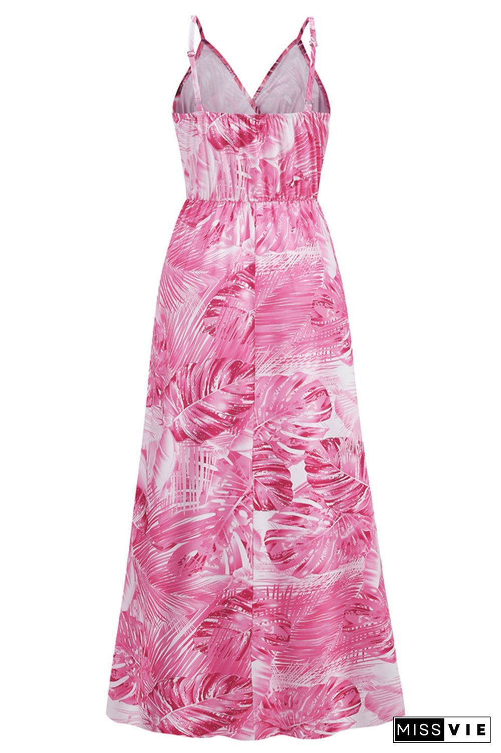 Wrap V Neck Abstract Print Cami Maxi Dress