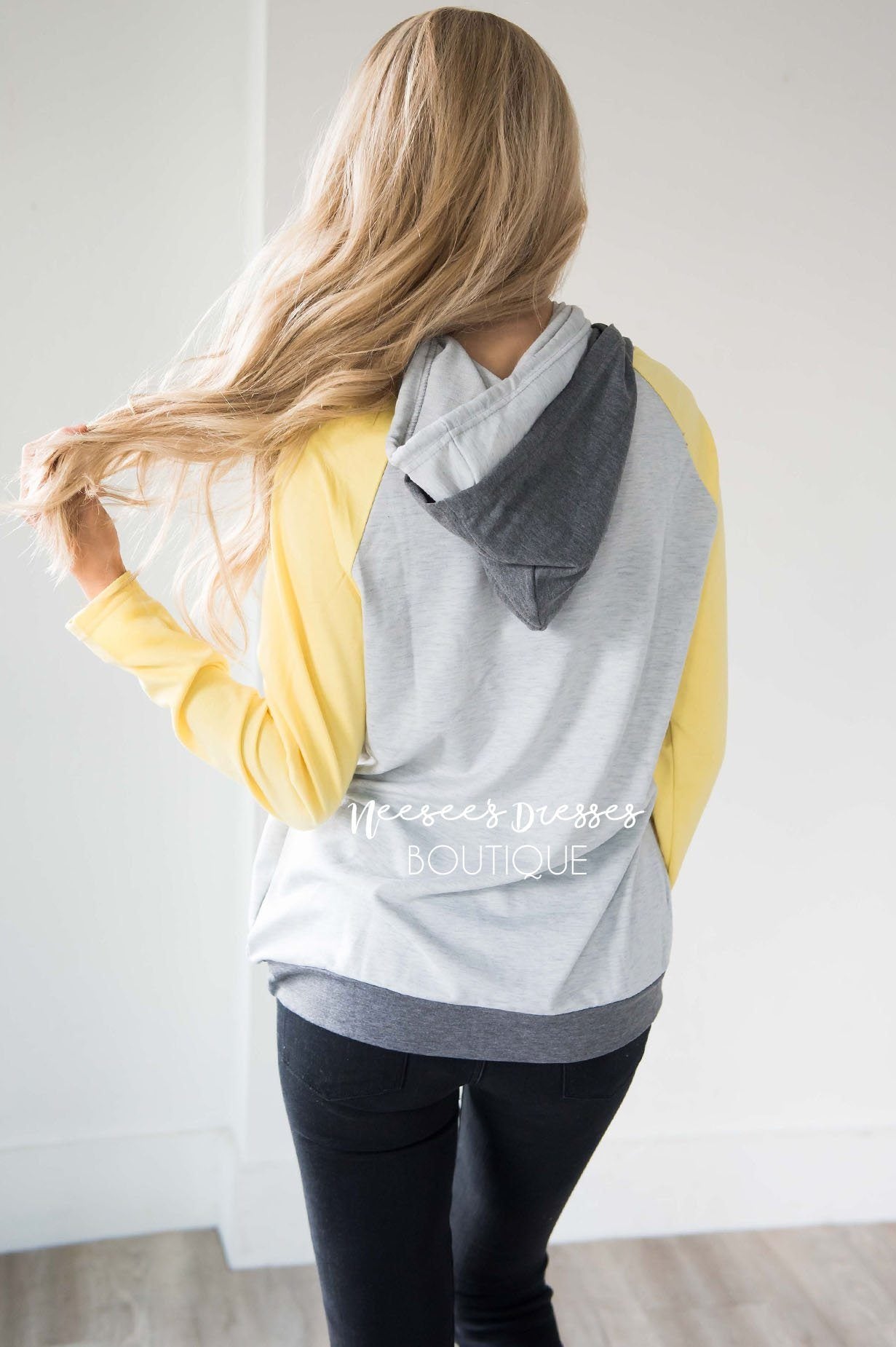 Shoulder Zip Double Hoodie Sweater