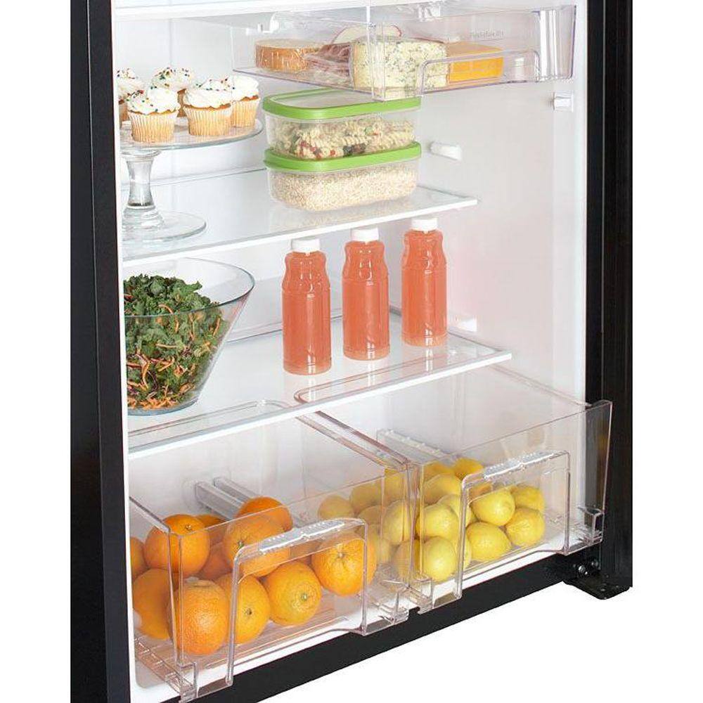 Whirlpool 18.2 cu. ft. Top Freezer Refrigerator in Black WRT318FMDB