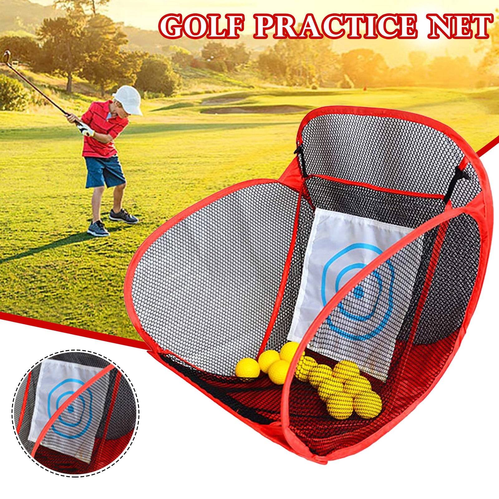 Bzoosio Golf Practice Net Golf Batting Net Indoor And Outdoor Cutting Practice Net