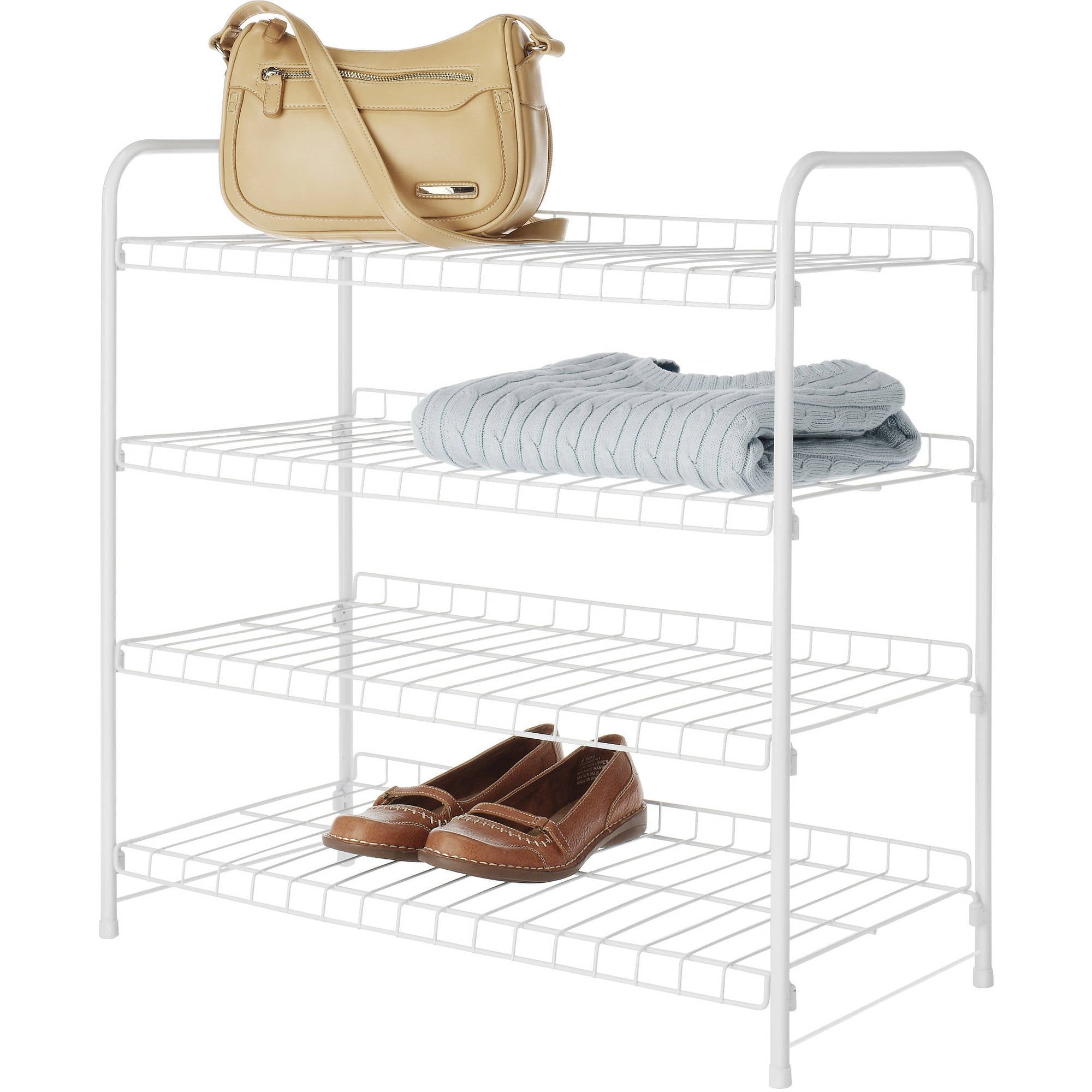 Whitmor 4 Tier White Wire Closet Shelves