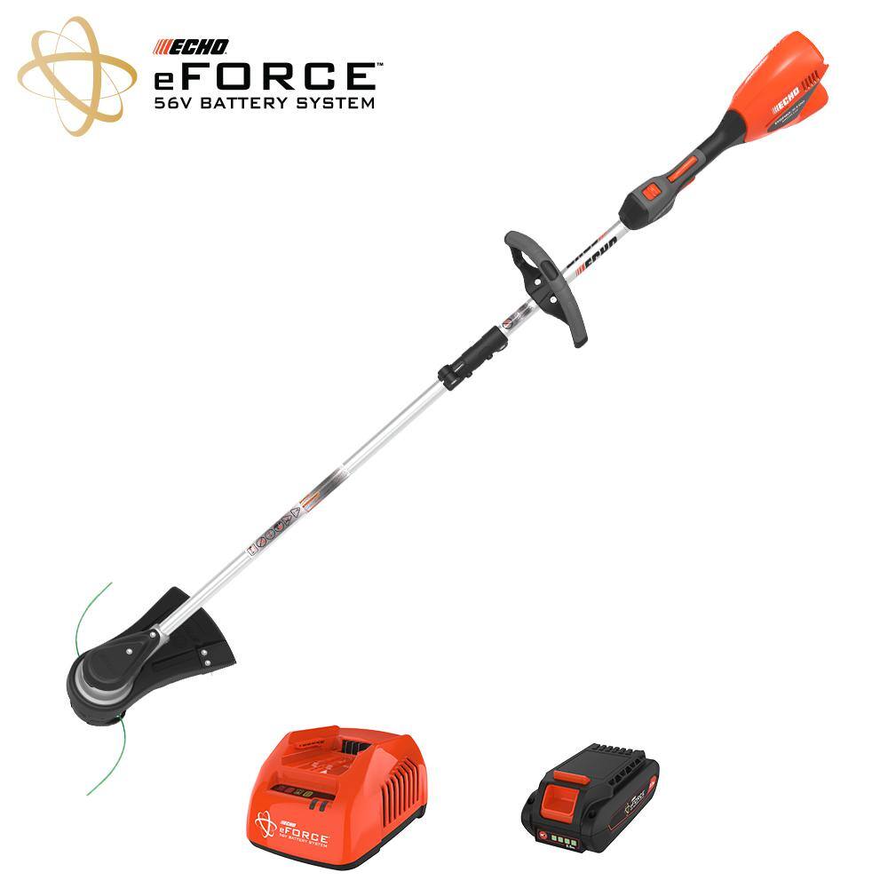 ECHO eFORCE 56V 16 in. Brushless Cordless Battery String Trimmer with 2.5Ah Battery and Charger DSRM-2100C1