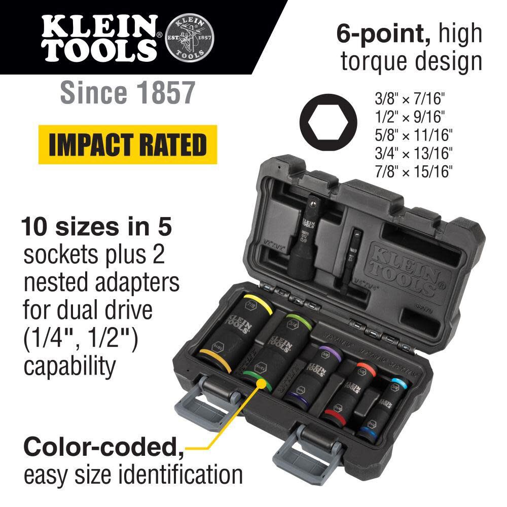 Klein Tools Flip Impact Socket Set 7pc 66070 from Klein Tools