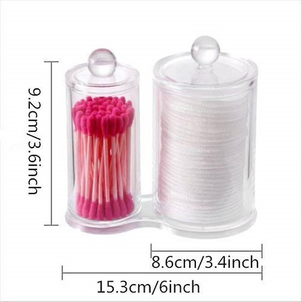 Transparent Desktop Dust-proof Storage， Double Conjoined Cylindrical Storage Tube