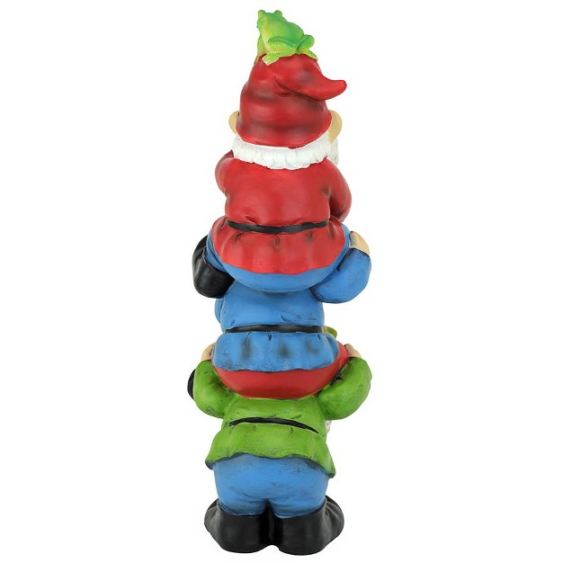 Design Toscano Tower Of Three Gnomes And Frog Statue