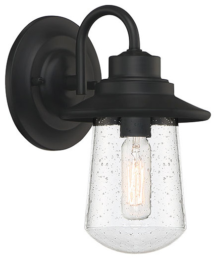 Quoizel RAD8405 Radford 9 quotTall Outdoor Wall Sconce   Industrial   Outdoor Wall Lights And Sconces   by Buildcom  Houzz