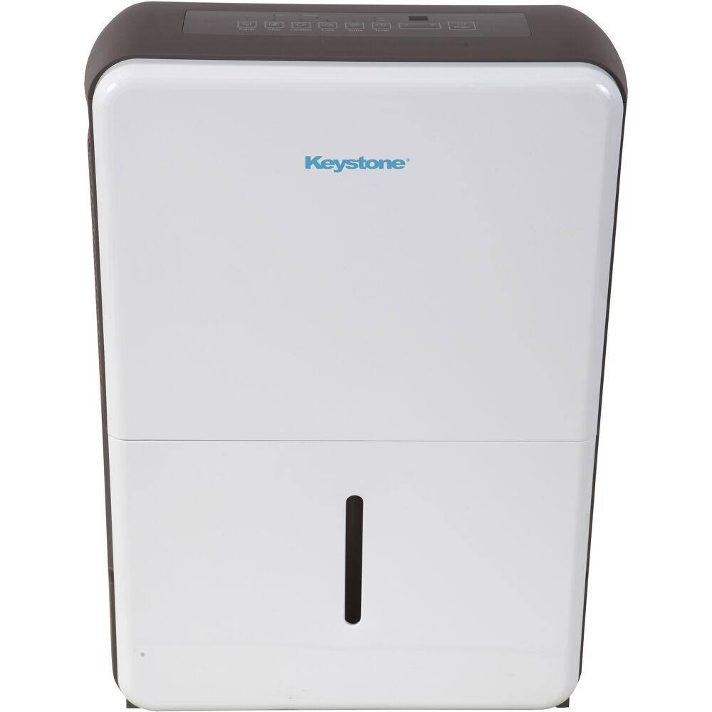 Keystone Energy Star 50-Pint Dehumidifier for Upto 4500 sq. ft. Built-In Pump LED Display Timer Portable wWheels Auto-Shutoff KSTAD506PE