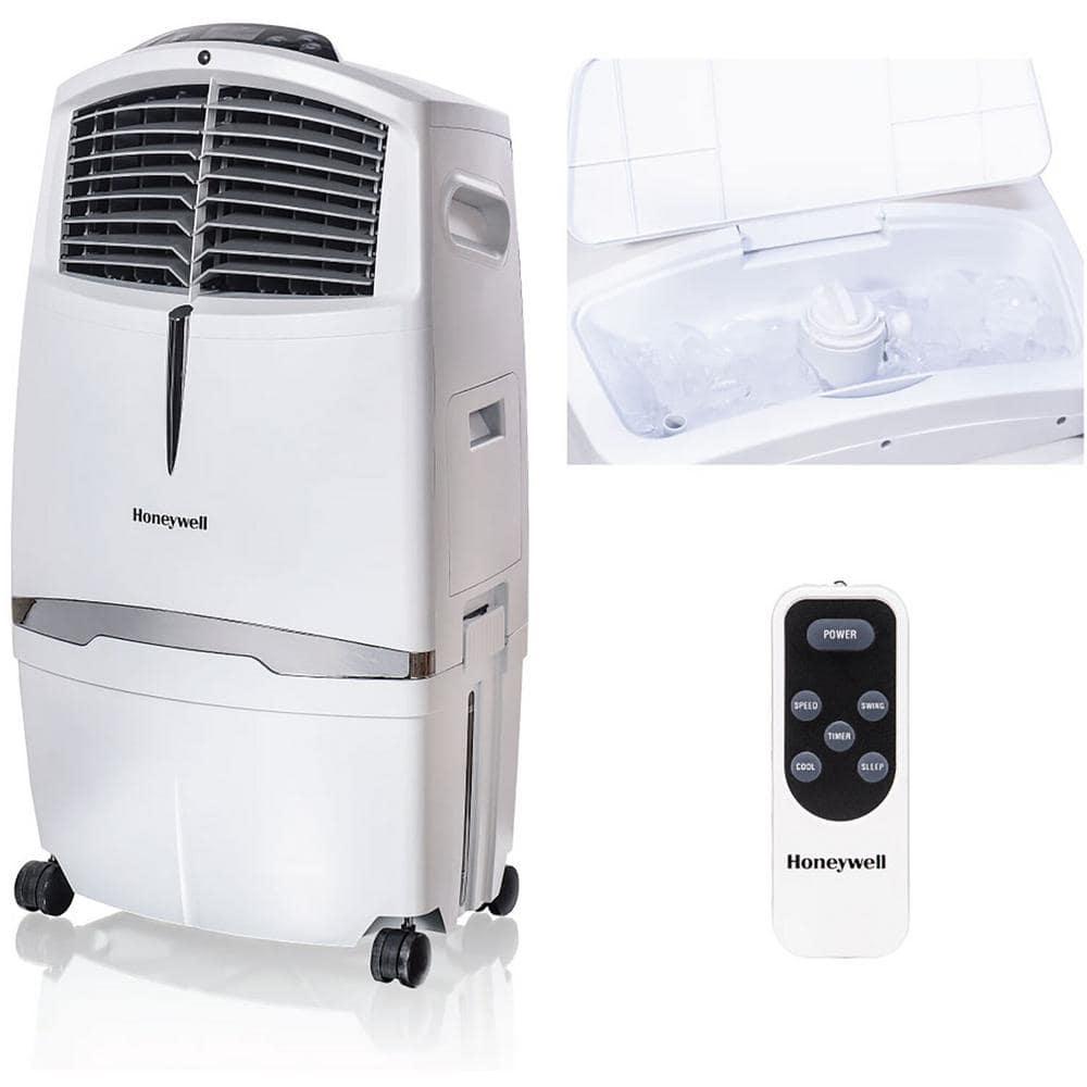 Honeywell 525 CFM 3Speed Indoor Portable Evaporative Air Cooler with Remote Control for 320 sq ft in White