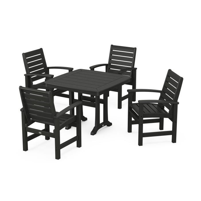 Polywood Signature 5-Piece Dining Set with Trestle Legs PWS984-1