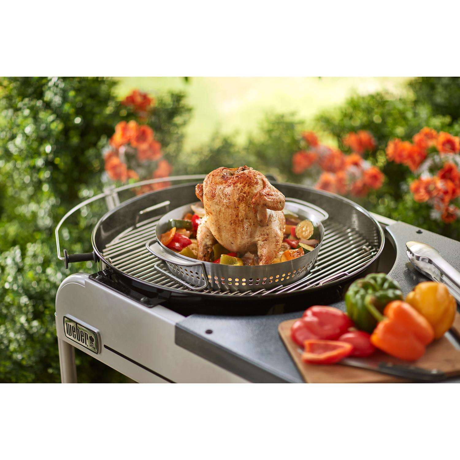 Weber Gourmet BBQ System Stainless Steel Poultry Roaster 15.9 in. L X 13 in. W 1 pk