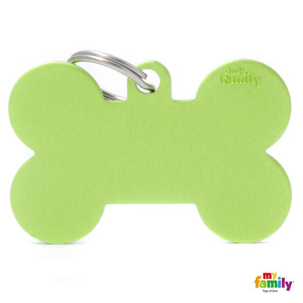 XL Green Bone Aluminum Tag