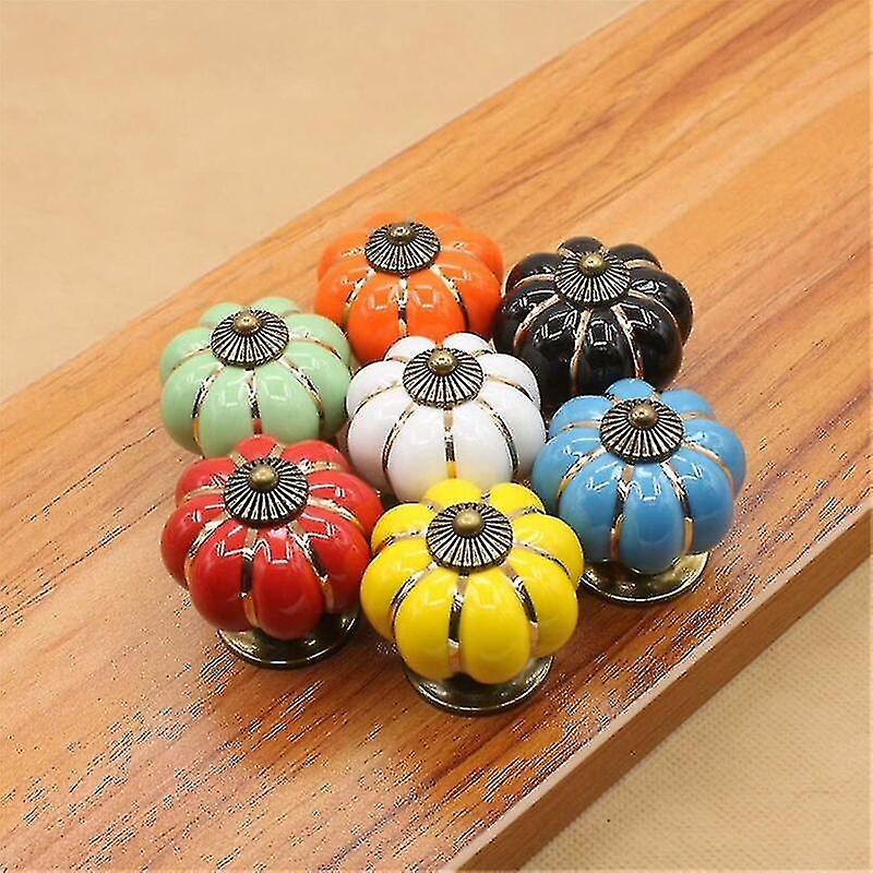 10 Pcs Ceramic Drawer Knobs Cabinet Knob For Kitchen Drawers And Cupboards Qucyy Gift