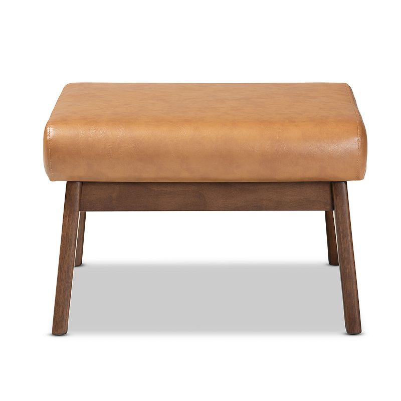 Baxton Studio Bianca Upholstered Faux Leather Footstool