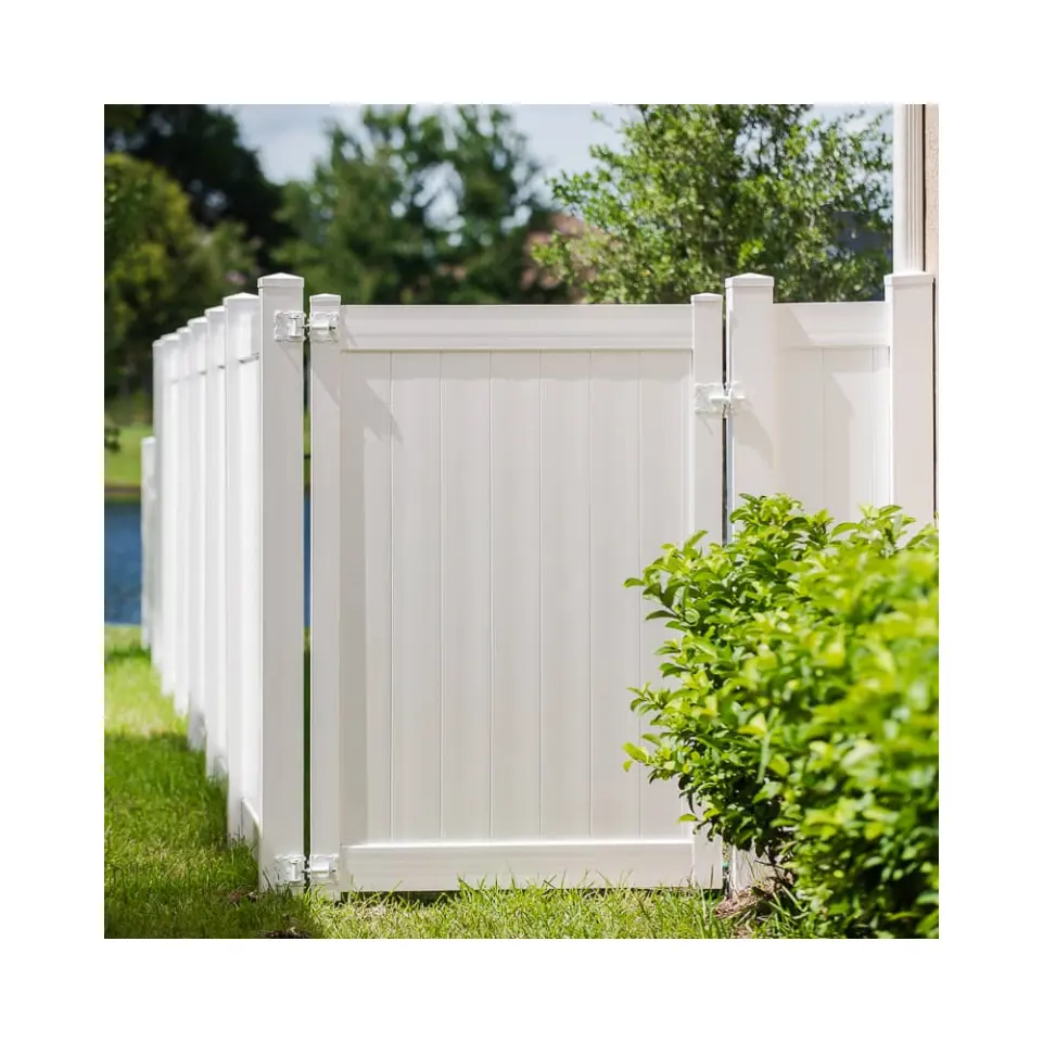 100% Virgin Material PVC privacy fencing trellis gates