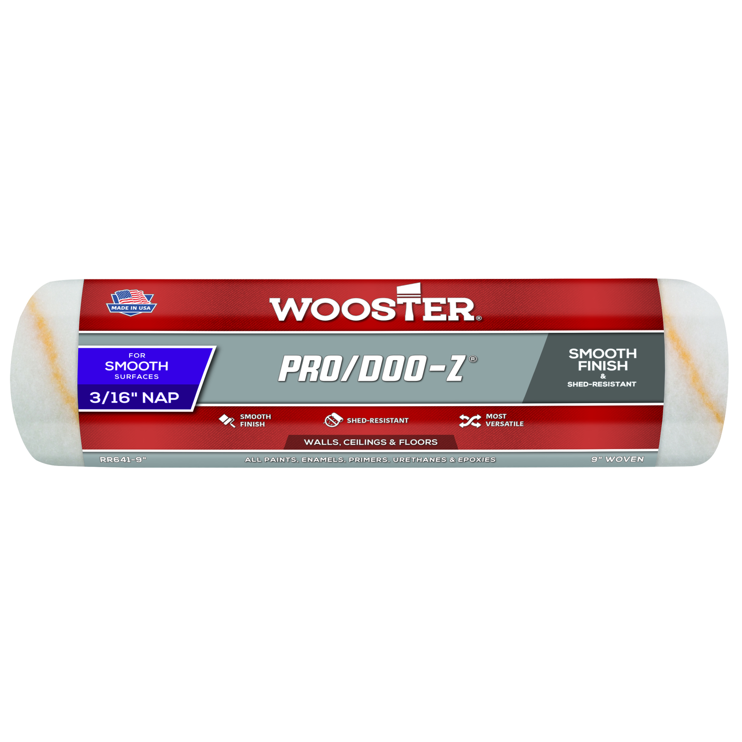 Wooster Pro/Doo-Z Woven Fabric 9 in. W X 3/16 in. Paint Roller Cover 1 pk