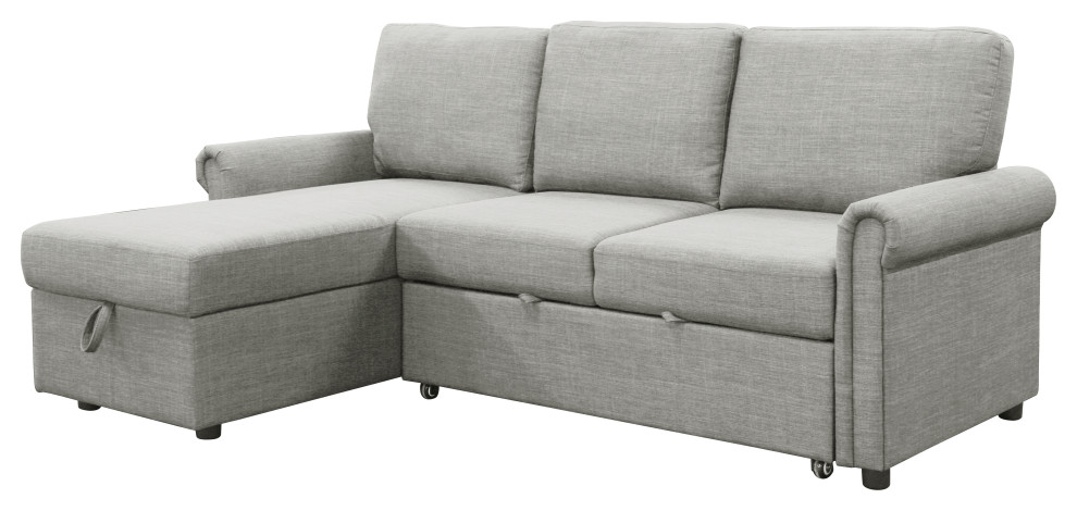 Harding Storage Sofa Bed Reversible Sectional   Transitional   Sectional Sofas   by Abbyson Living  Houzz