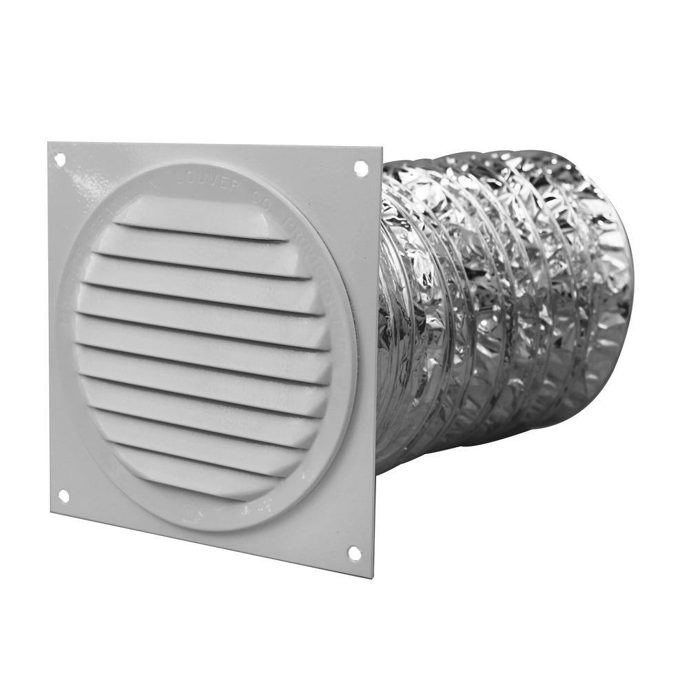 Active Ventilation 4 in. Aluminum Bathroom Soffit Vent White BSV-4-WT