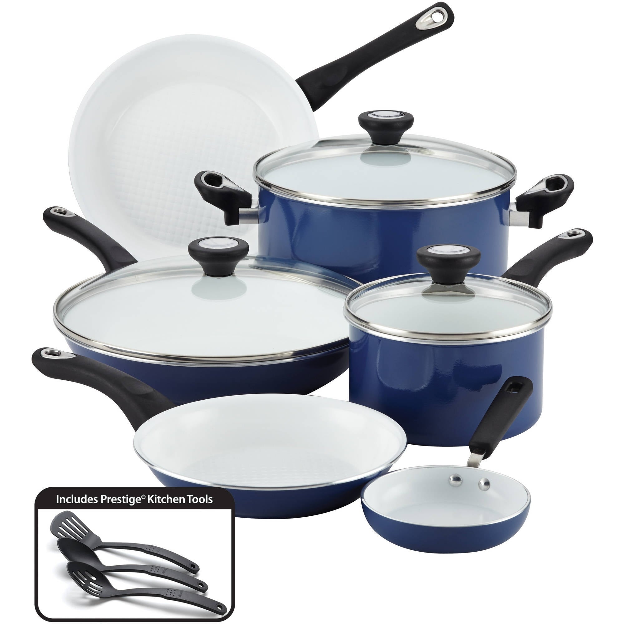 12-Piece PURECOOK Ceramic Nonstick Pots and Pans Set/Cookwar