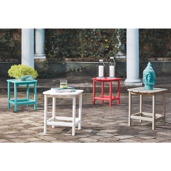 Signature Design by Ashley Sundown Treasure Turquoise Outdoor Poly All Weather Rectangular End Table