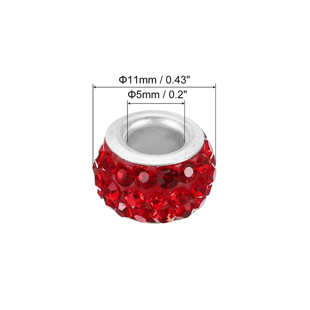 5mm Clay Spacer Beads  100 Pcs Rhinestone European Polymer Bead