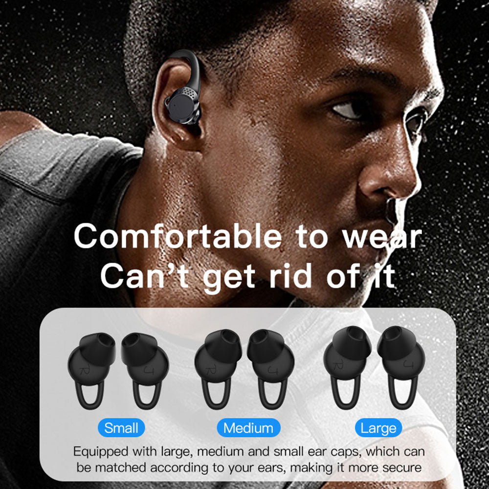 Wireless Bluetooth 5.2 Headphones Waterproof TWS Sports Earphones HiFi Noise Canceling In-ear Ear Hook with Mic