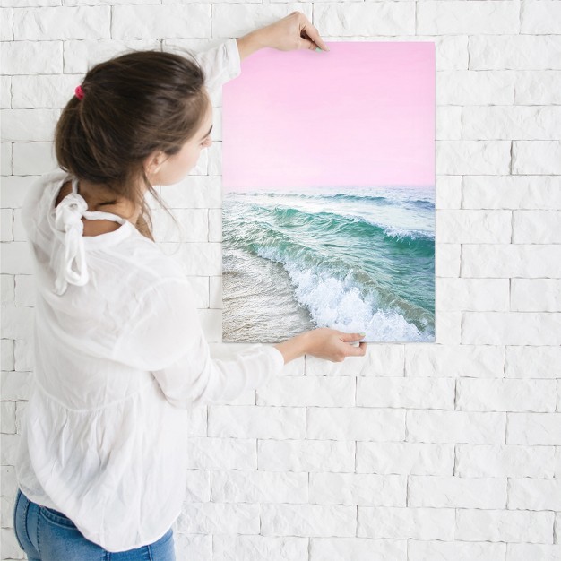 Americanflat Coastal Pink Sky Ocean By Sisi And Seb Poster Art Print