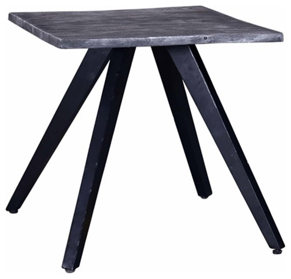 Primo International Jett Modern Wood and Metal End Table in Gray   Industrial   Side Tables And End Tables   by Homesquare  Houzz