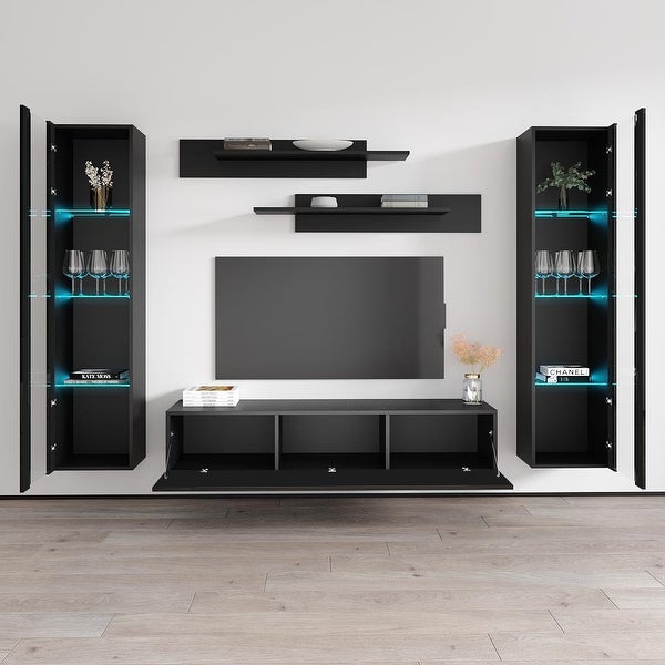 Fly AB2 30TV Wall-Mounted Floating Modern Entertainment Center