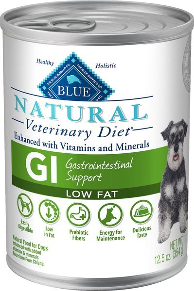 Blue Buffalo Natural Veterinary Diet GI Gastrointestinal Support Low Fat Grain-Free Wet Dog Food