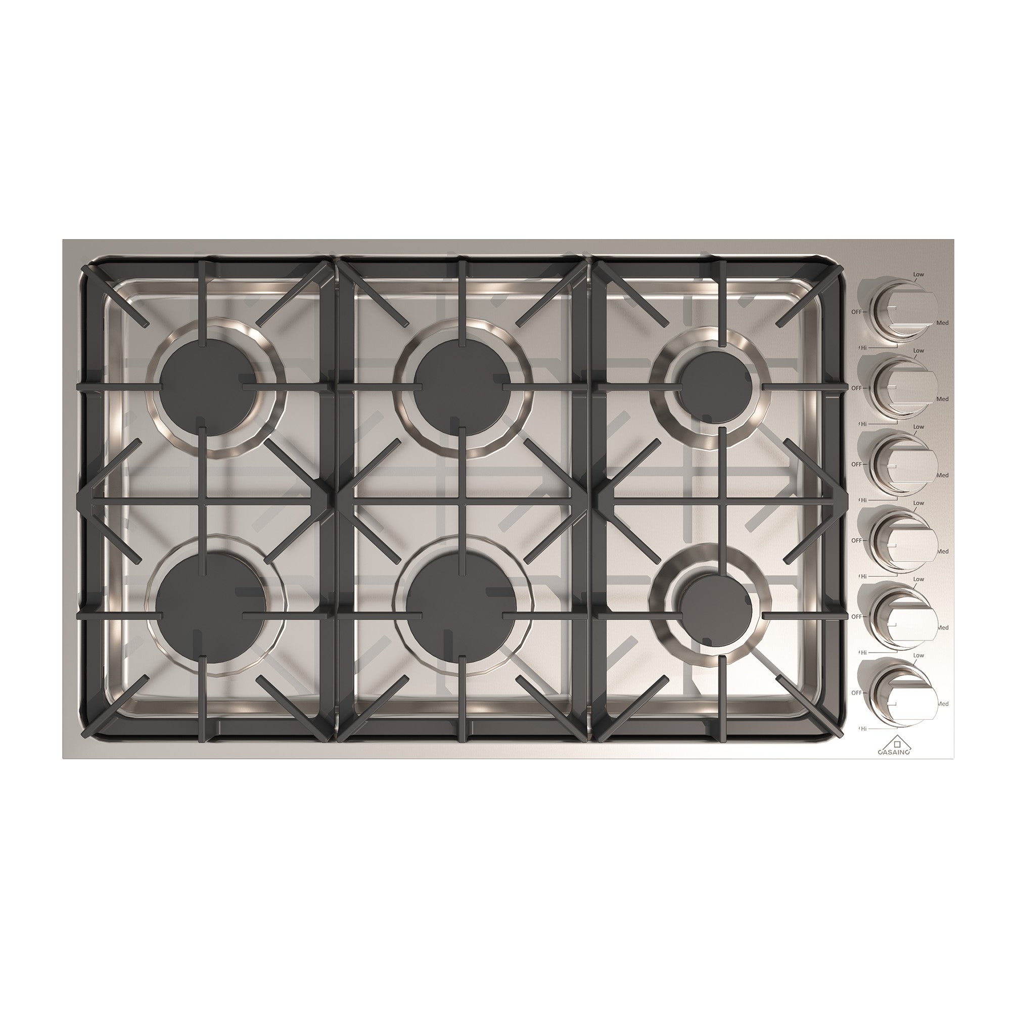 36-in 6 Burners Stainless Steel Gas Cooktop