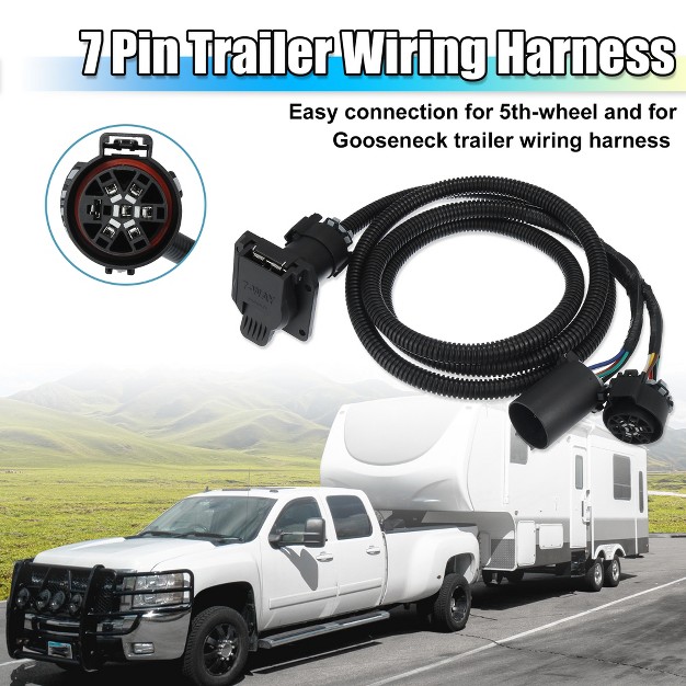 Unique Bargains 7 Pin Trailer Wiring Harness Extension Connectors Truck Bed 7 Way Rv Wiring Plug For Chevy