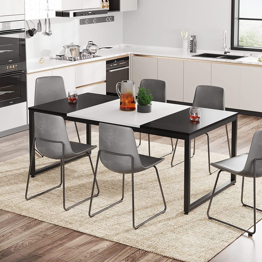 71 Inch Modern Rectangular Dining Table for 6 Person