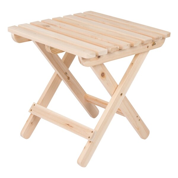 Sherwood Assembled Outdoor Wood Square Collapsible Folding Table