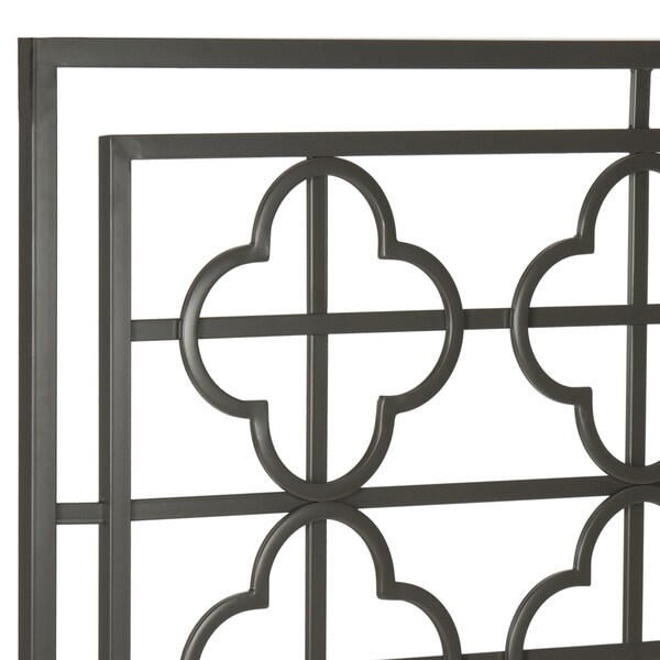 SAFAVIEH Lucina French Gunmetal Quatrefoil Headboard (Full) - - 10328862