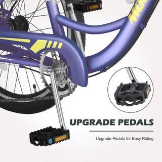 MOONCOOL Upgrade Adult Tricycle 24 in. Wheels Bike Rear Storage Basket Purple M-P24-ZS