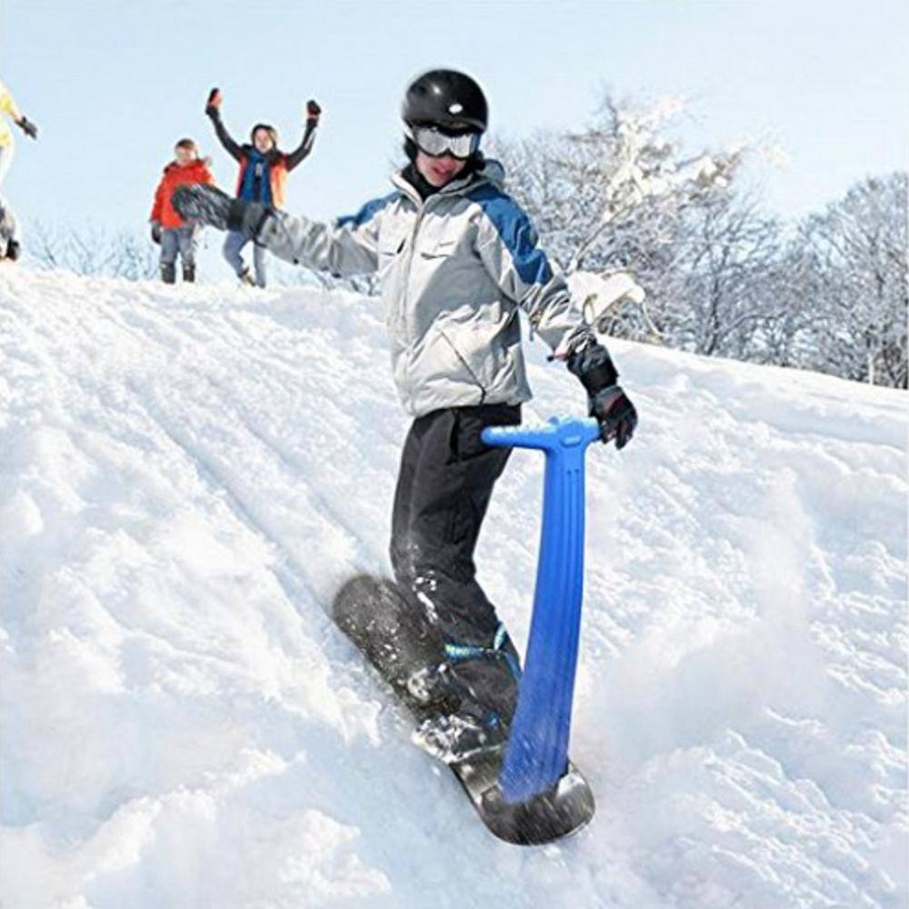 Ejoy Fold-Up Snow Ski Scooter with Grip Handle Snow Sled for Winter Use in Blue Color SnowScooter_Blue_1pc