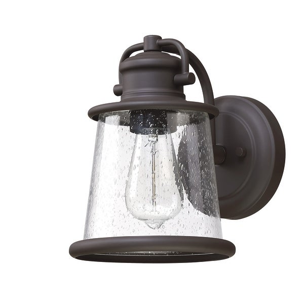 1-Light Dark Bronze Finish Outdoor Wall Lantern Sconce Shopping - The Best Deals on Outdoor Wall Lanterns | 39810172