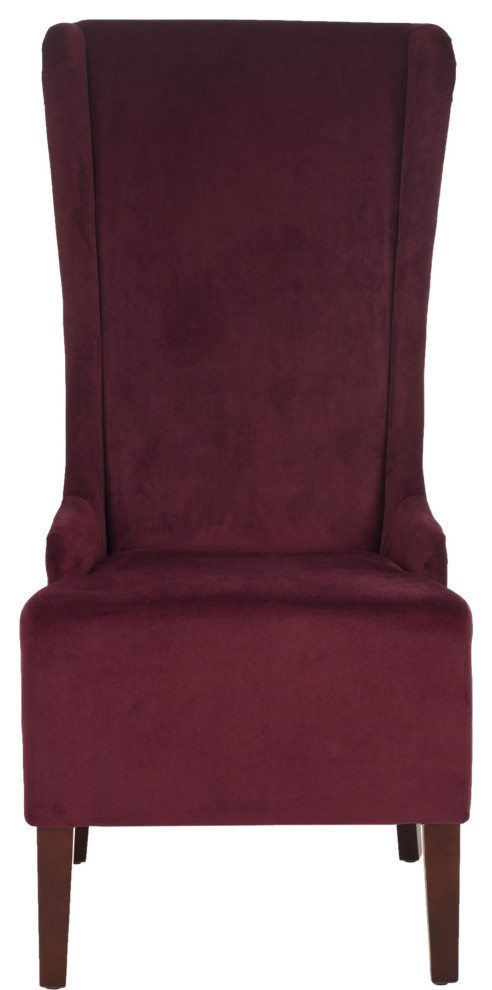 Lauren 20  x27 x27Velvet Dining Chair  Set of 2  Bordeaux/Cherry Mahogany   Contemporary   Dining Chairs   by Rustic Home Furniture Deco  Houzz