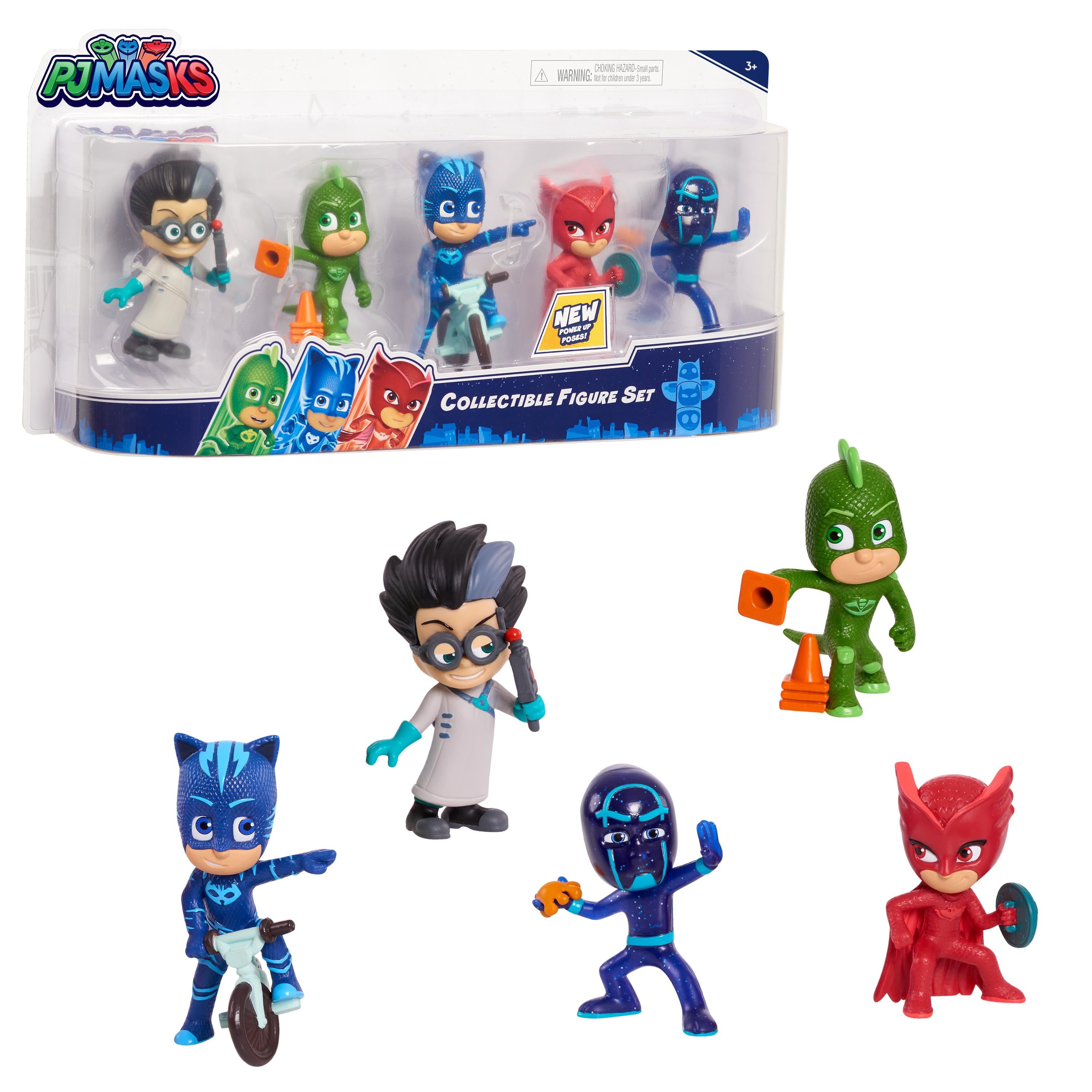 PJ Masks Collectible 5-Piece Figure Set，Catboy， Owlette， Gekko， Romeo， and Night Ninja，  Kids Toys for Ages 3 Up， Gifts and Presents