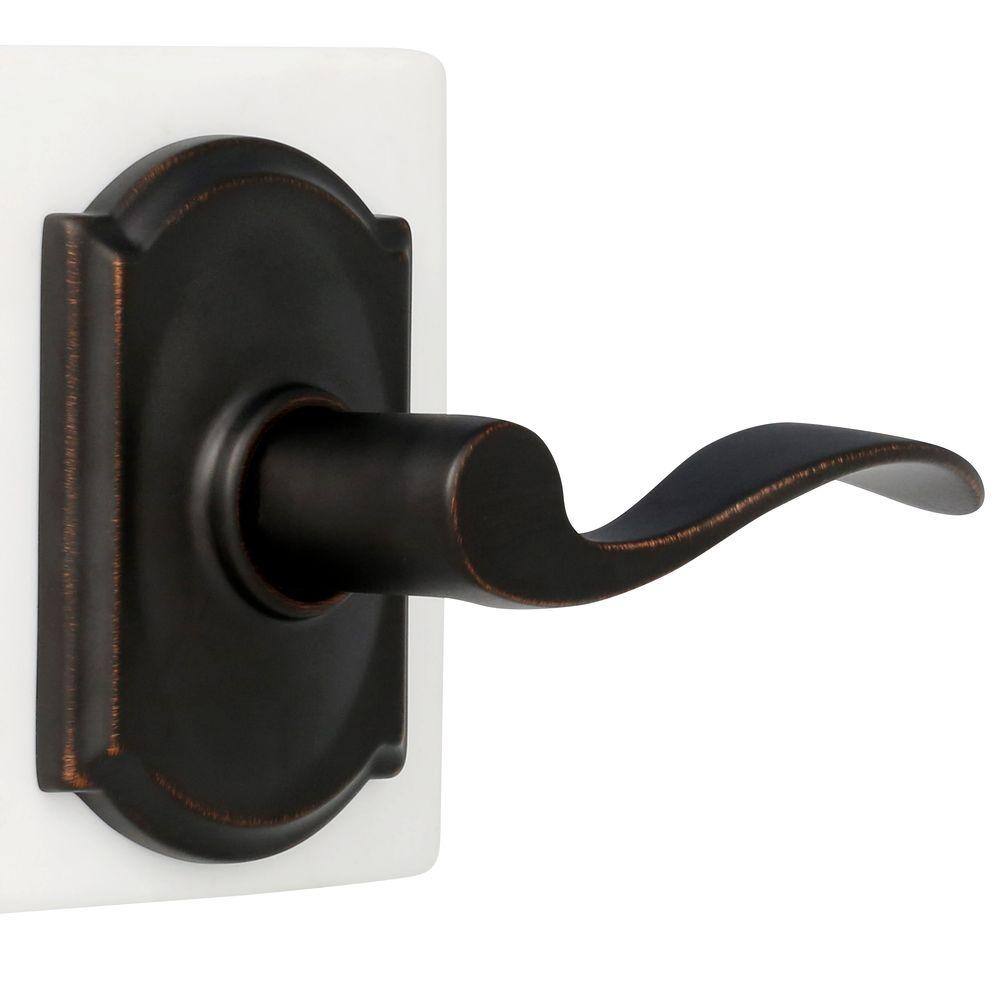 Schlage Accent Aged Bronze Passage HallCloset Door Handle with Camelot Trim F10 V ACC 716 CAM