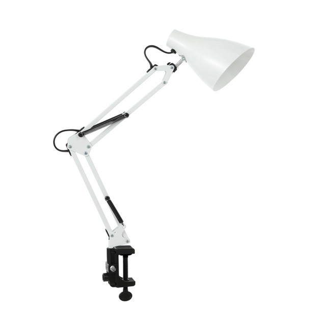 Odile Classic Industrial Adjustable Articulated Clamp on Task Lamp includes Led Light Bulb Jonathan Y