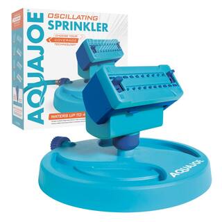 AQUA JOE 20-Nozzle Max Coverage Adjustable Gear Driven Oscillating Sprinkler on Sled Base AJ-OSPR20