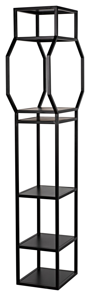 Downtown B Bookcase  Black Metal   Industrial   Bookcases   by Noir  Houzz