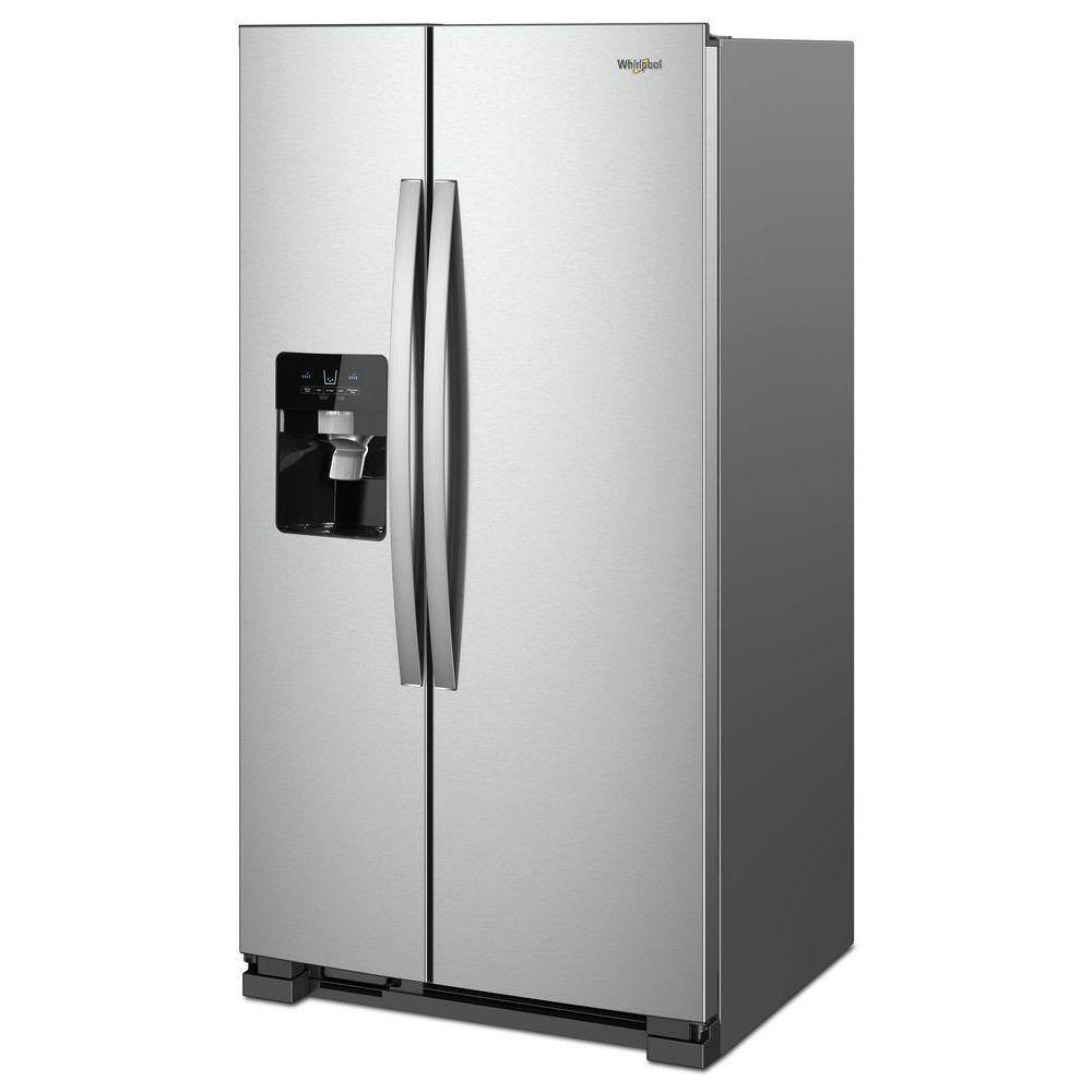 Whirlpool 24.5 cu. ft. Side by Side Refrigerator in Fingerprint Resistant Stainless Steel WRS555SIHZ